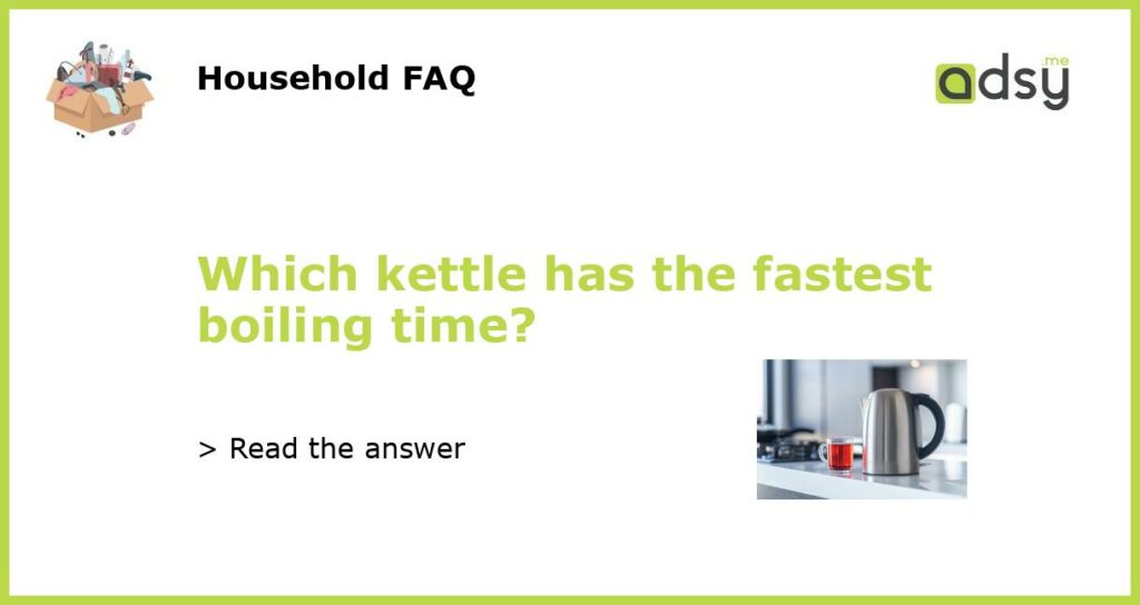 Which kettle has the fastest boiling time featured