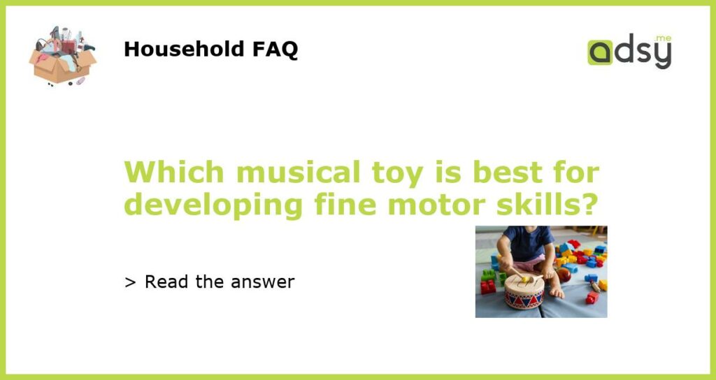 Which musical toy is best for developing fine motor skills featured