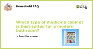 Which type of medicine cabinet is best suited for a modern bathroom featured