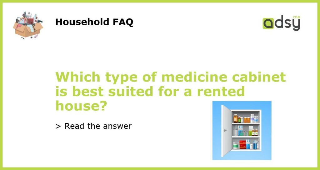 Which type of medicine cabinet is best suited for a rented house featured