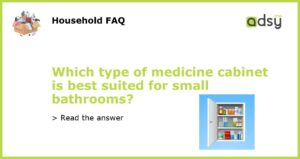 Which type of medicine cabinet is best suited for small bathrooms featured