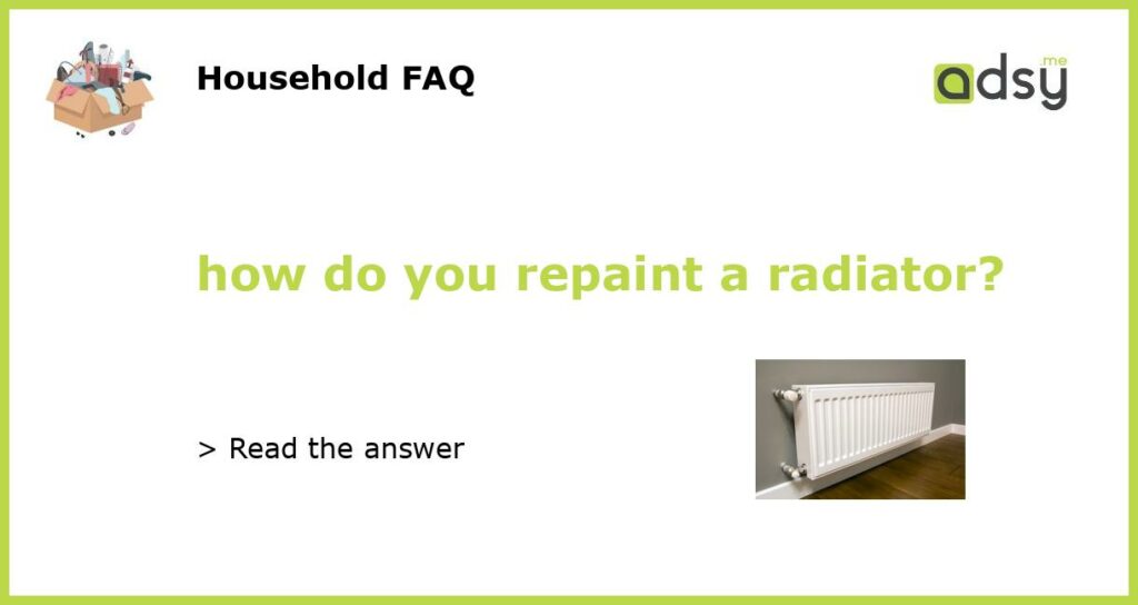 how do you repaint a radiator featured