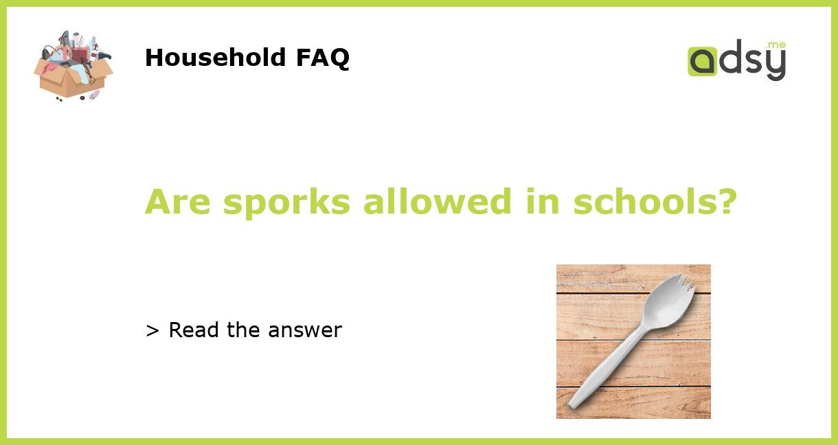 Are sporks allowed in schools?