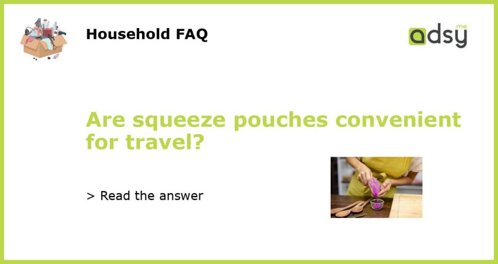 Are squeeze pouches convenient for travel featured