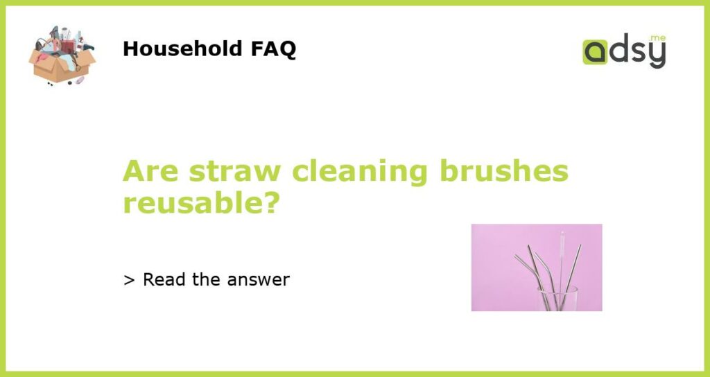 Are straw cleaning brushes reusable?