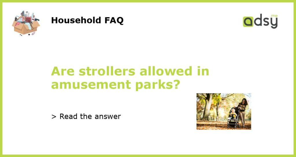 Are strollers allowed in amusement parks featured