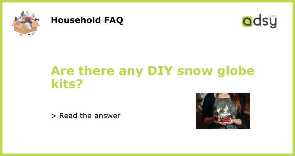 Are there any DIY snow globe kits featured