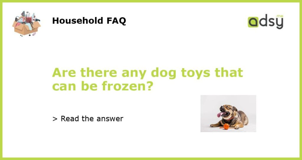 Are there any dog toys that can be frozen featured