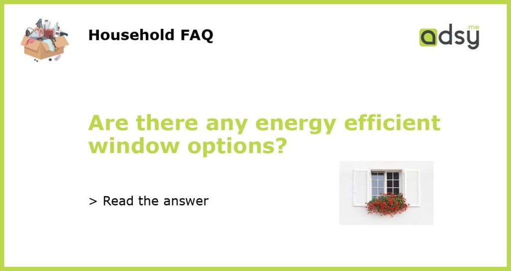 Are there any energy efficient window options featured