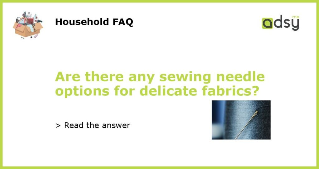 Are there any sewing needle options for delicate fabrics featured