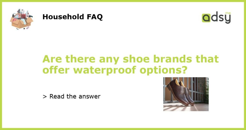 Are there any shoe brands that offer waterproof options featured