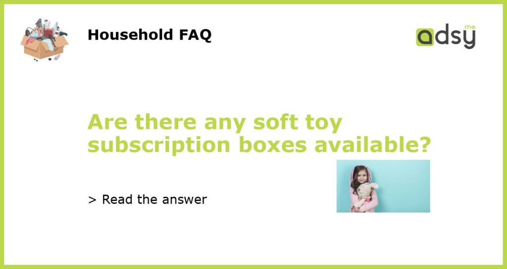 Are there any soft toy subscription boxes available featured