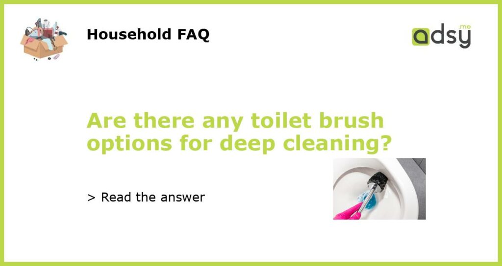 Are there any toilet brush options for deep cleaning featured