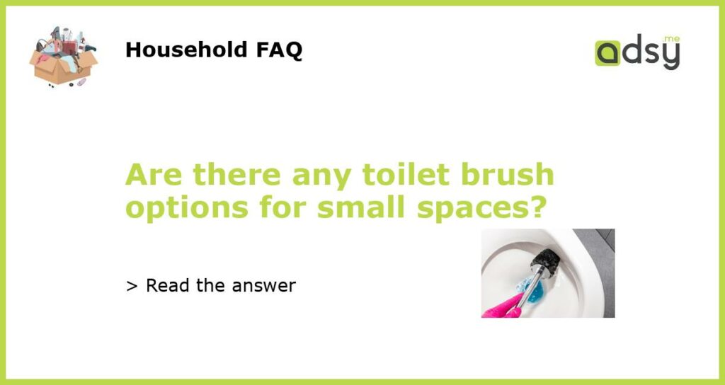Are there any toilet brush options for small spaces featured