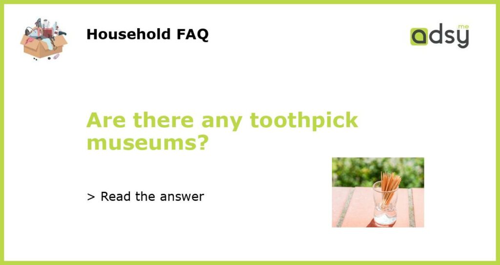 Are there any toothpick museums featured