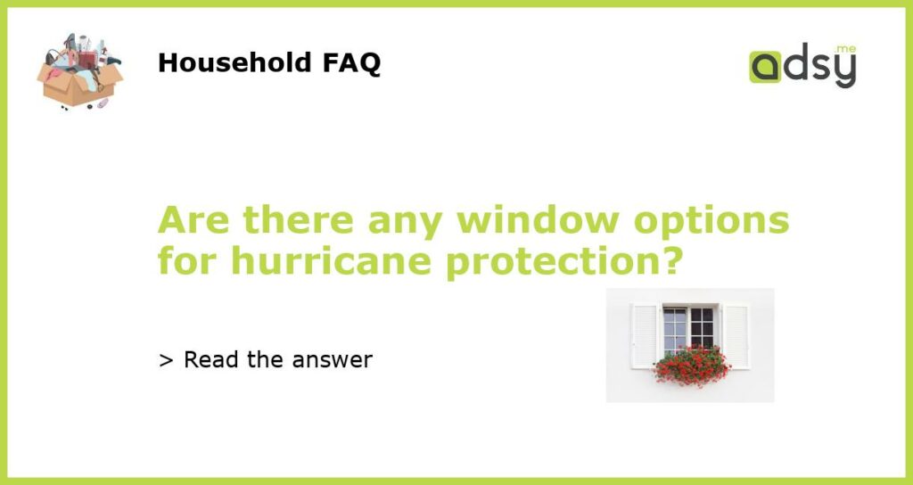 Are there any window options for hurricane protection featured