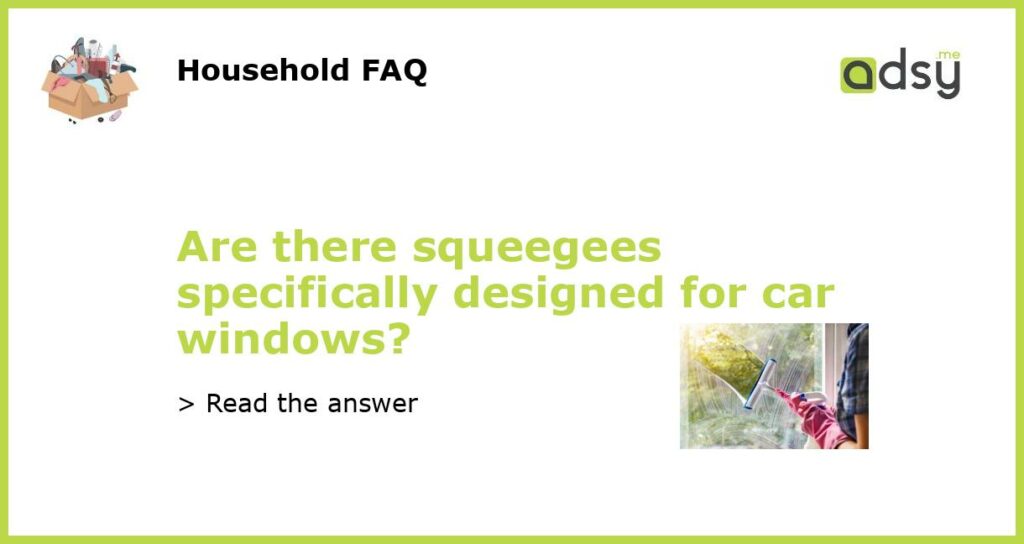 Are there squeegees specifically designed for car windows featured