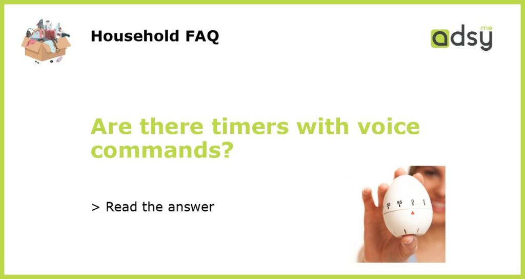 Are there timers with voice commands featured