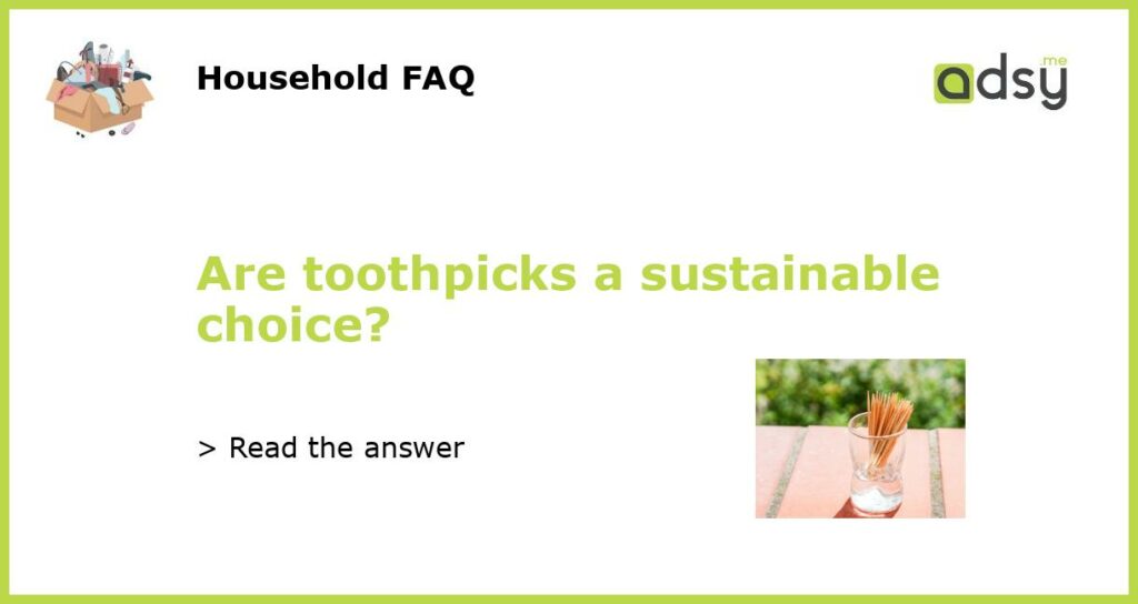 Are toothpicks a sustainable choice featured