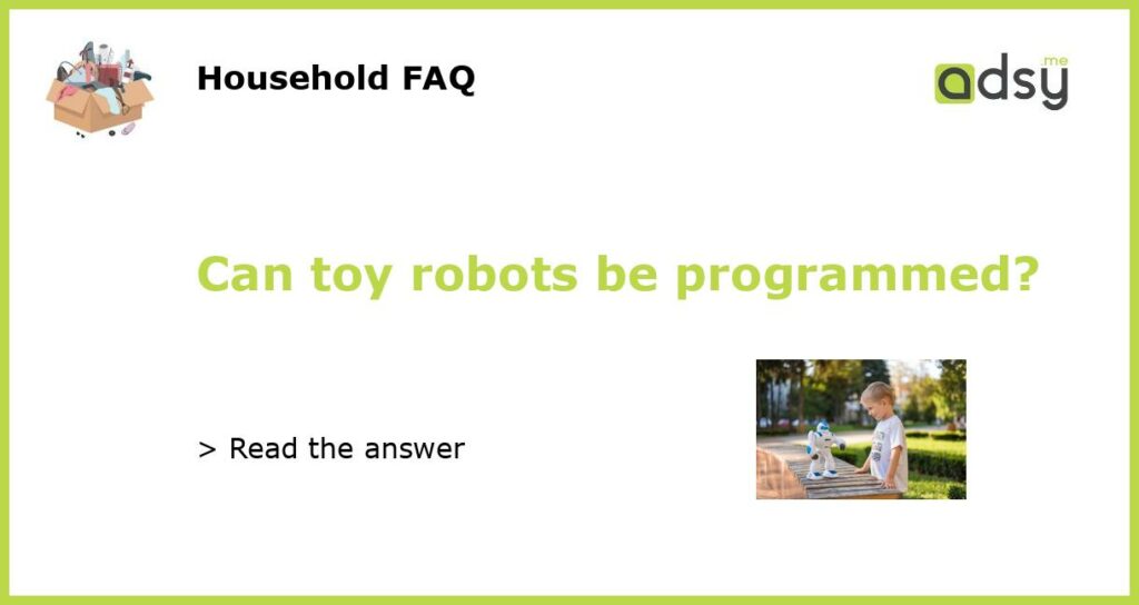 Can toy robots be programmed featured