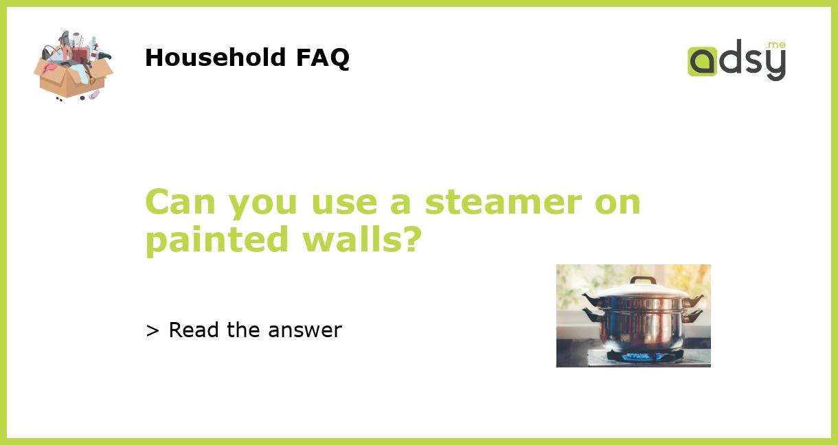 Can you use a steamer on painted walls?