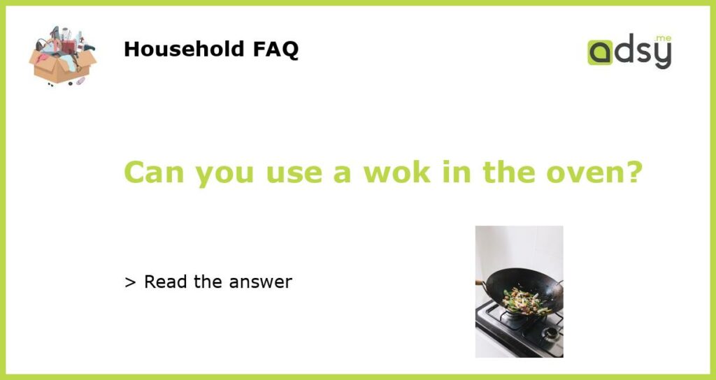 Can you use a wok in the oven featured
