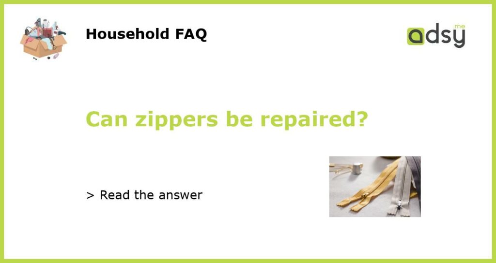 Can zippers be repaired featured