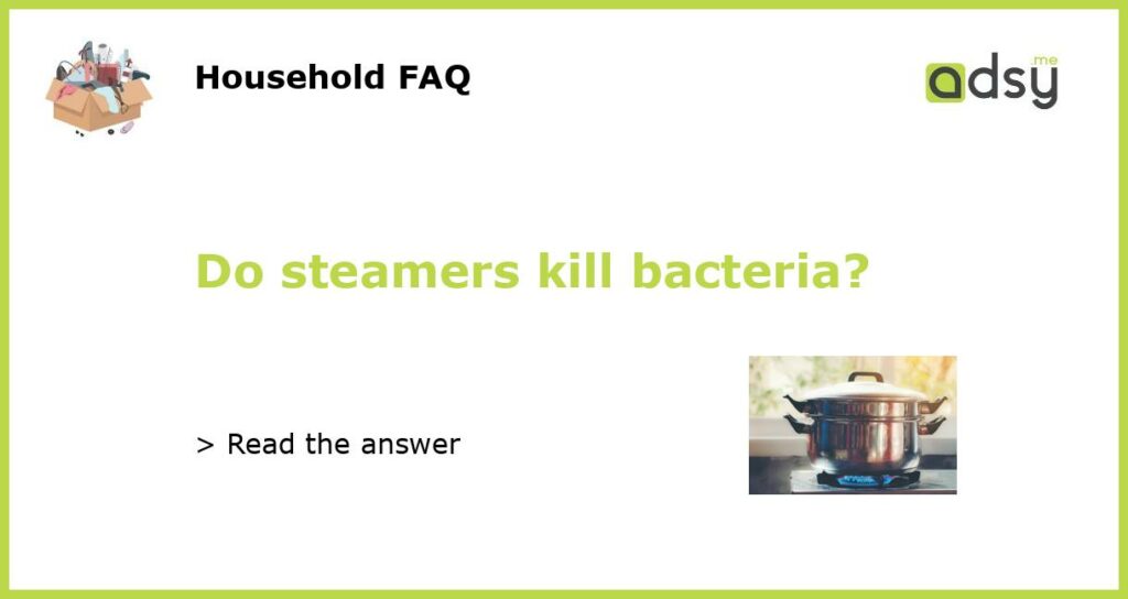 Do steamers kill bacteria featured
