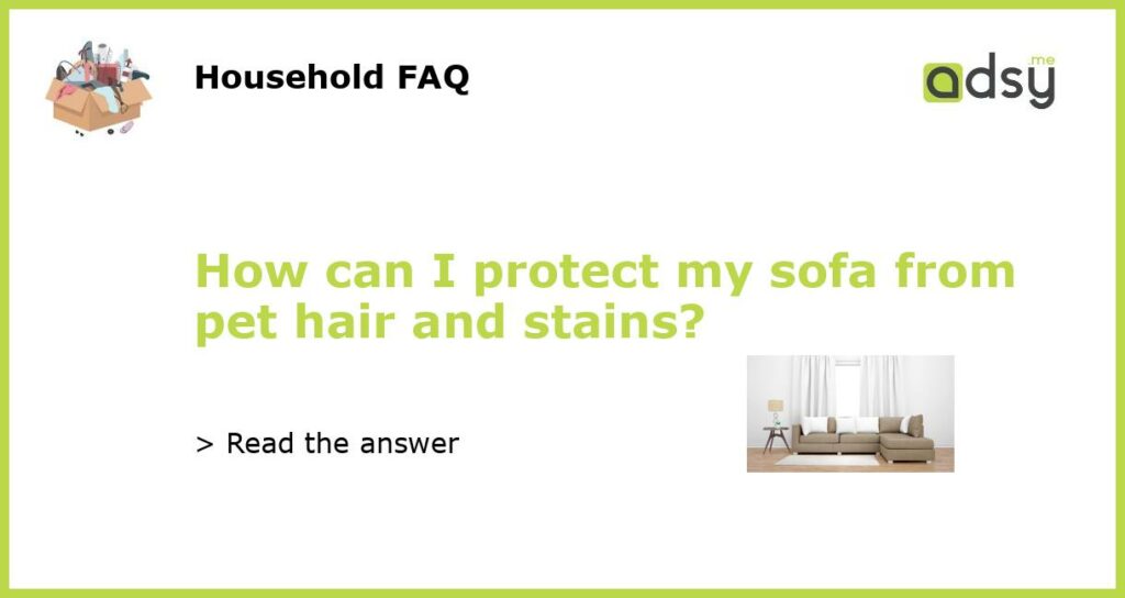 How can I protect my sofa from pet hair and stains featured