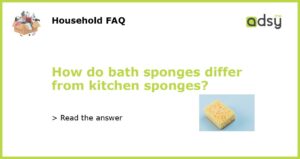 How do bath sponges differ from kitchen sponges featured