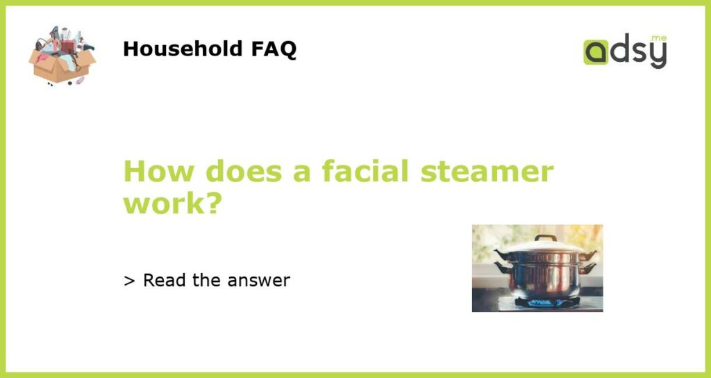 How does a facial steamer work featured