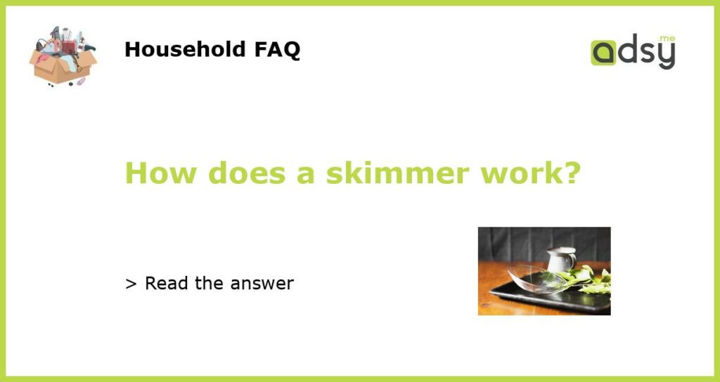How does a skimmer work featured
