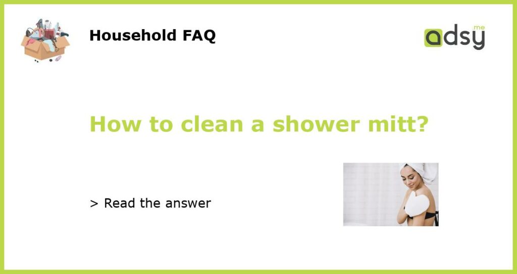 How to clean a shower mitt featured