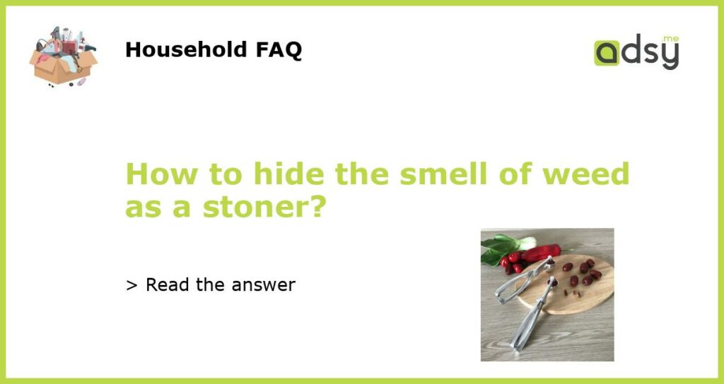 How to hide the smell of weed as a stoner featured