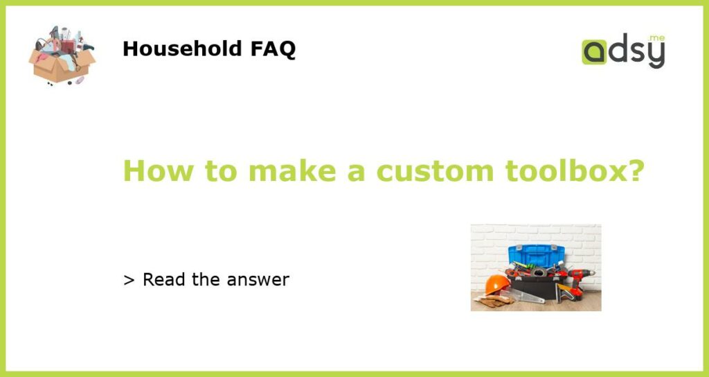 How to make a custom toolbox featured