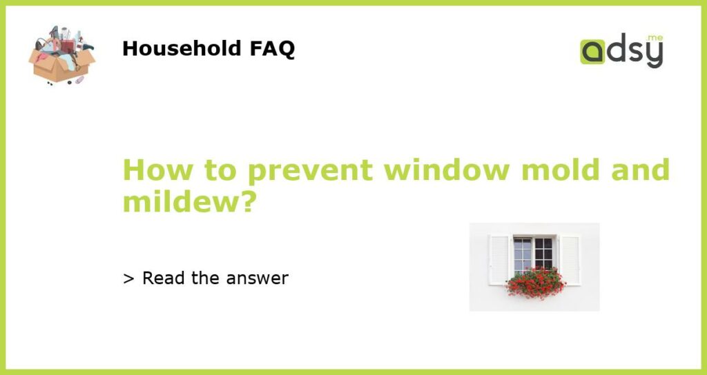 How to prevent window mold and mildew featured