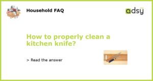 How to properly clean a kitchen knife featured