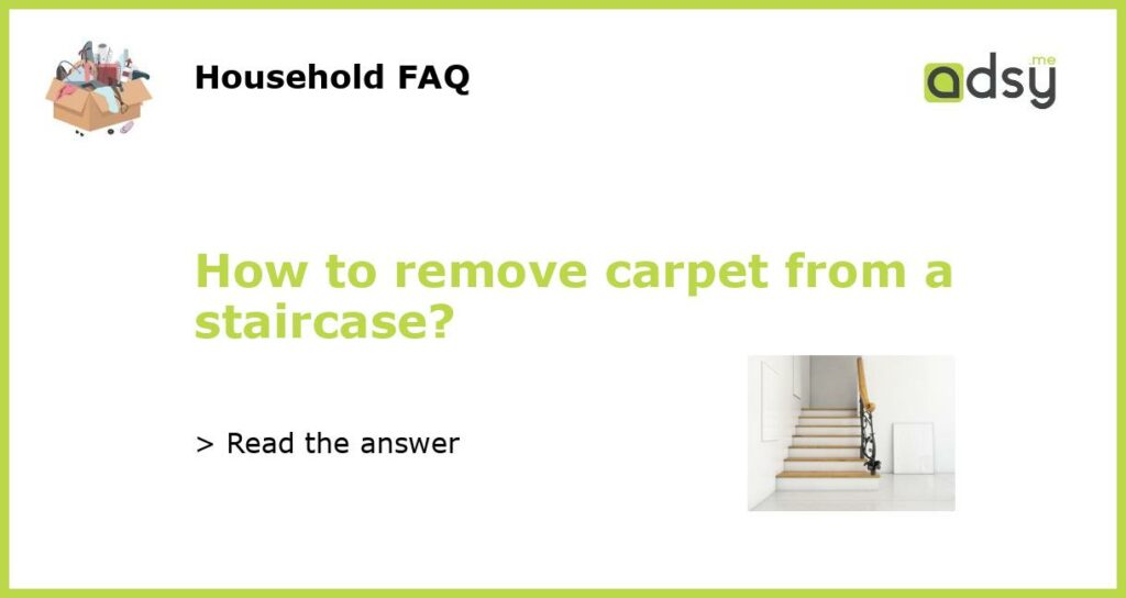 How to remove carpet from a staircase featured