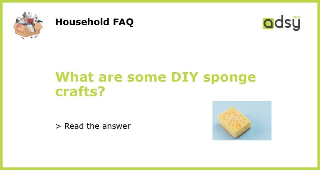 What are some DIY sponge crafts featured