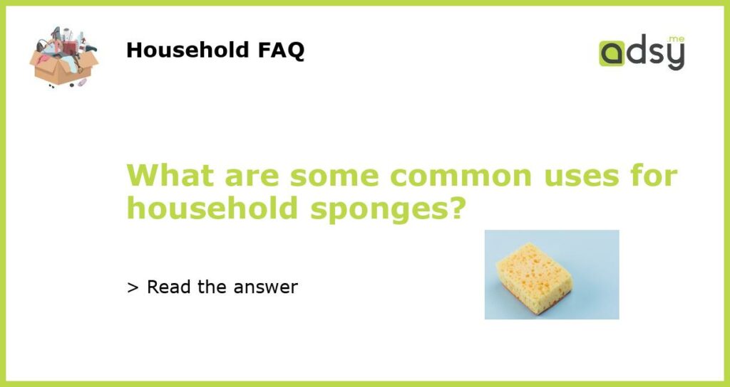 What are some common uses for household sponges featured