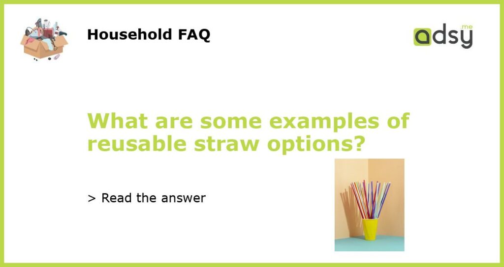 What are some examples of reusable straw options featured