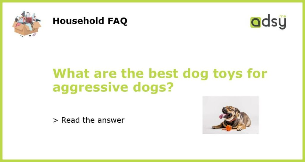 What are the best dog toys for aggressive dogs featured