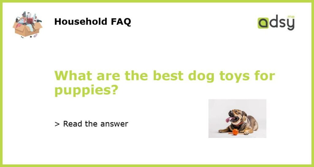 What are the best dog toys for puppies featured