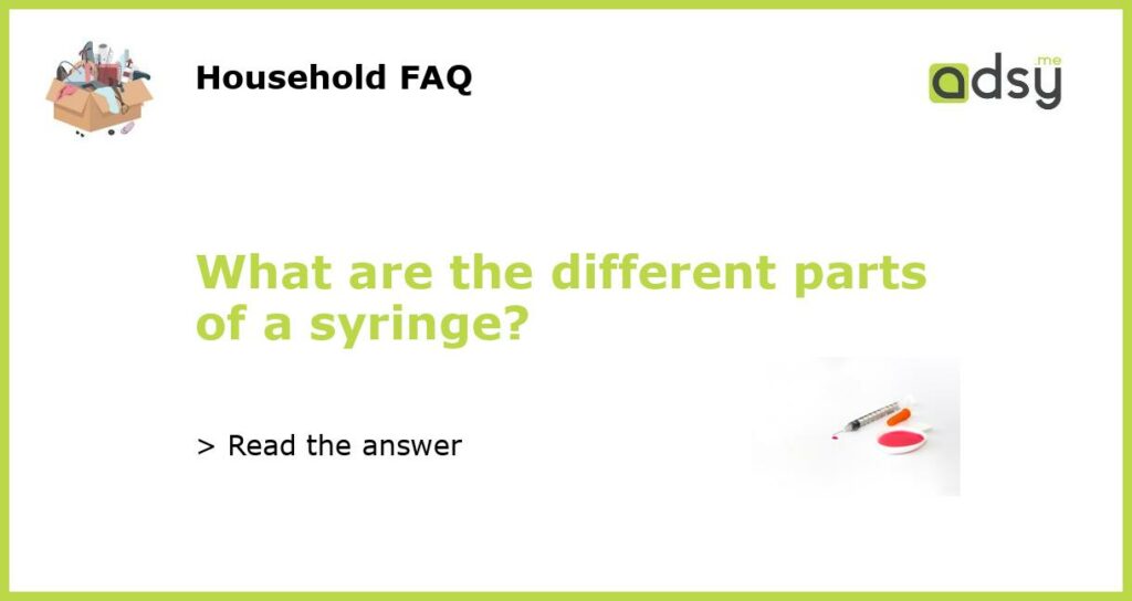 What are the different parts of a syringe featured