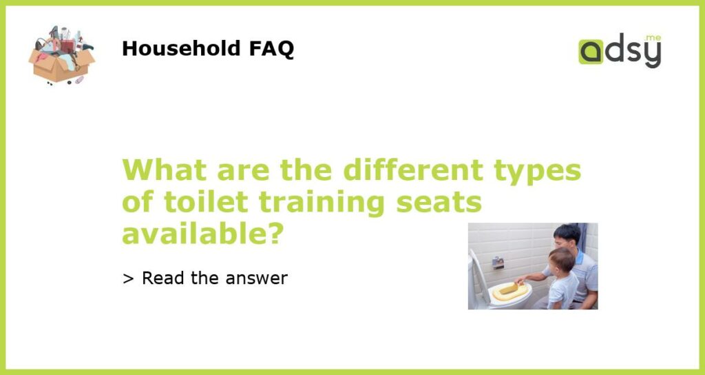 What are the different types of toilet training seats available?