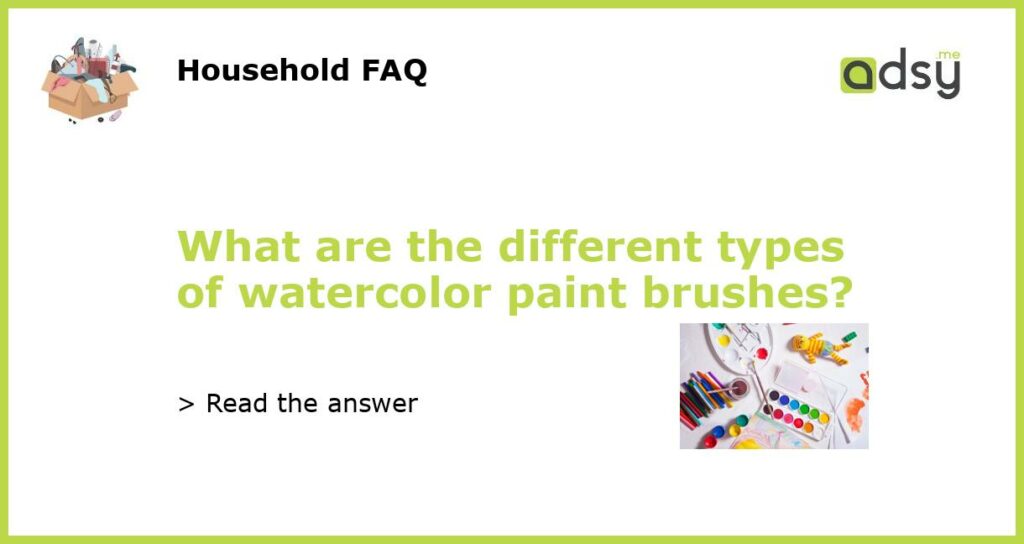 What are the different types of watercolor paint brushes featured