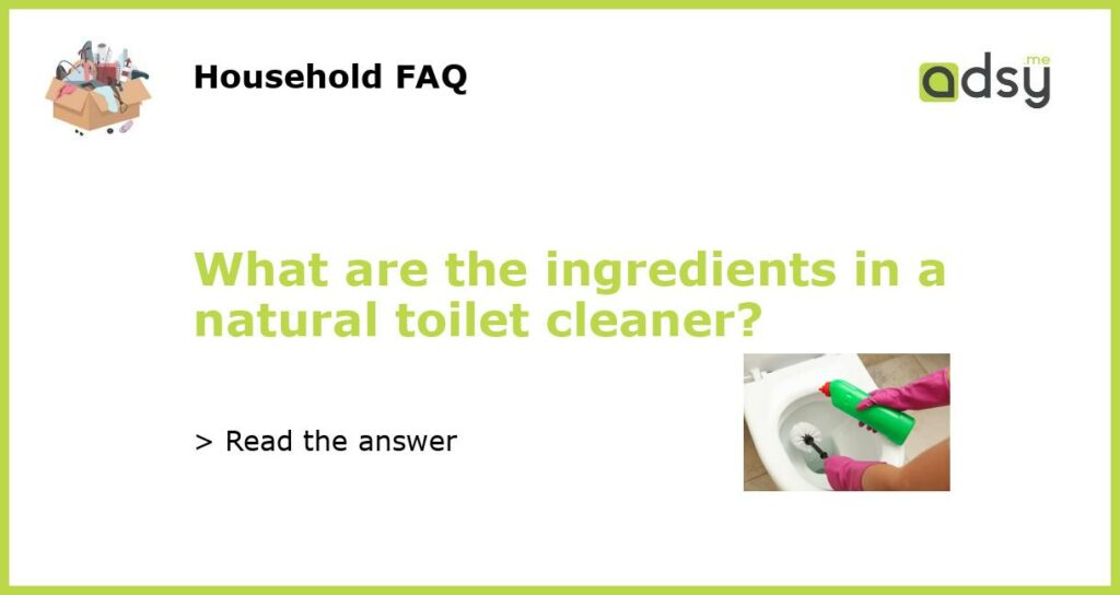 What are the ingredients in a natural toilet cleaner featured