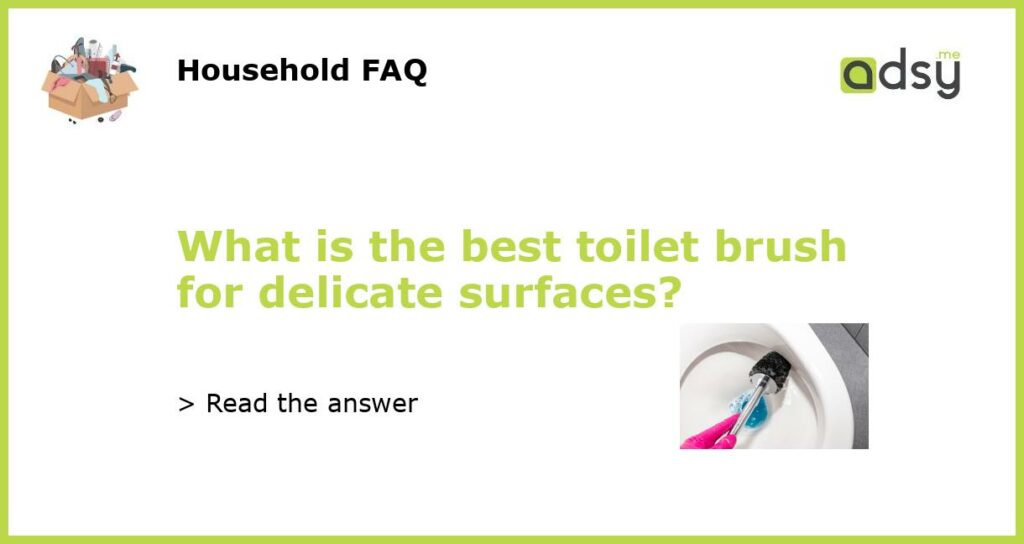 What is the best toilet brush for delicate surfaces featured
