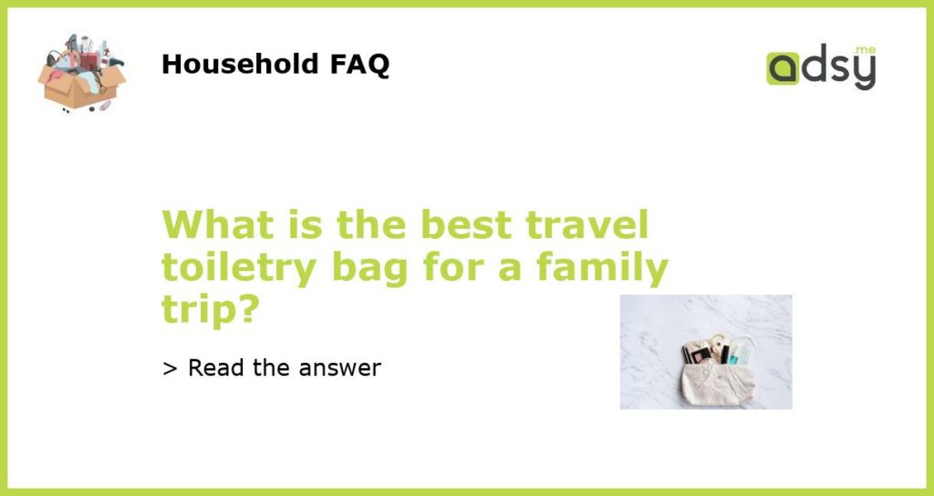 What is the best travel toiletry bag for a family trip featured