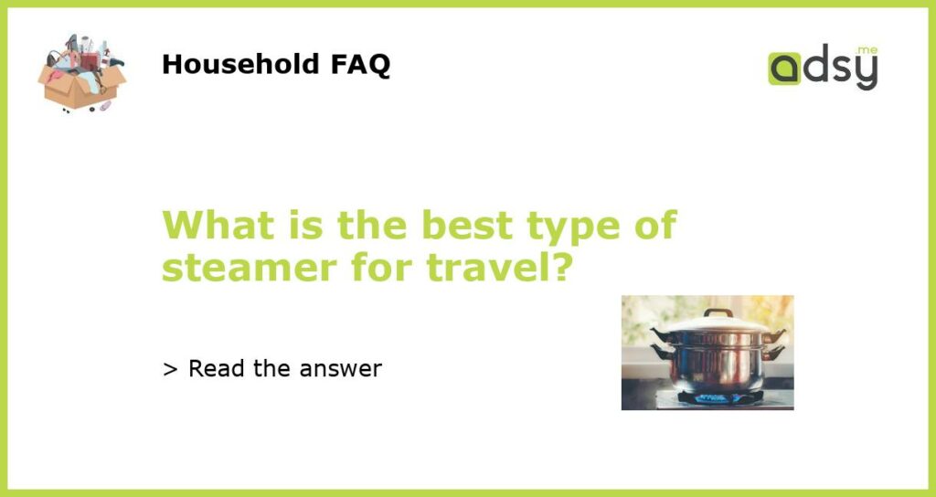 What is the best type of steamer for travel?